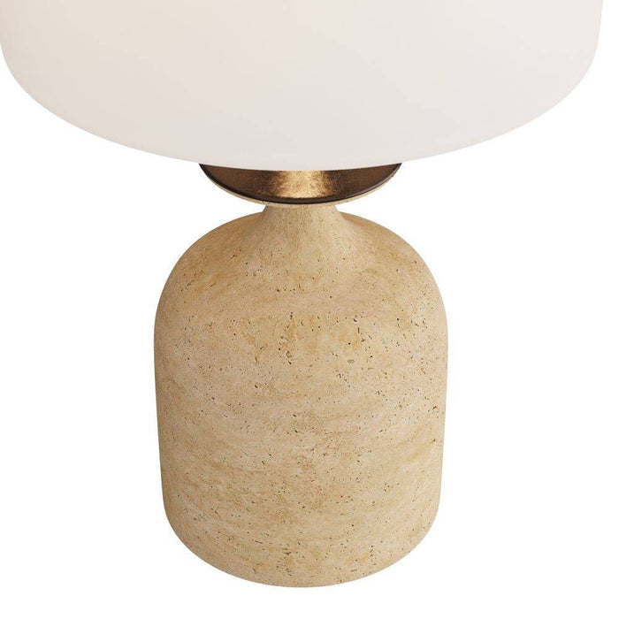 Arteriors PTC15-SH027 Table Lamp, Sand, Faux Travertine