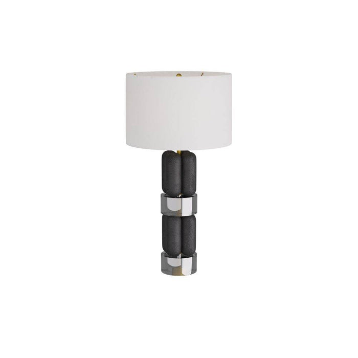 Arteriors PTC16-SH022 Table Lamp, Charcoal, Ricestone