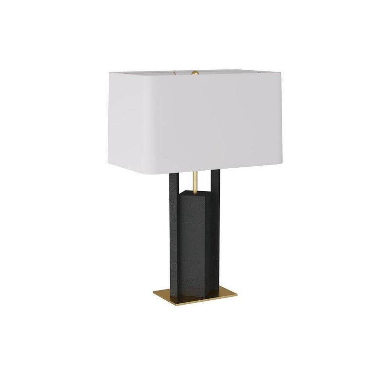 Arteriors PTC19-429 Table Lamp, Charcoal, Ricestone