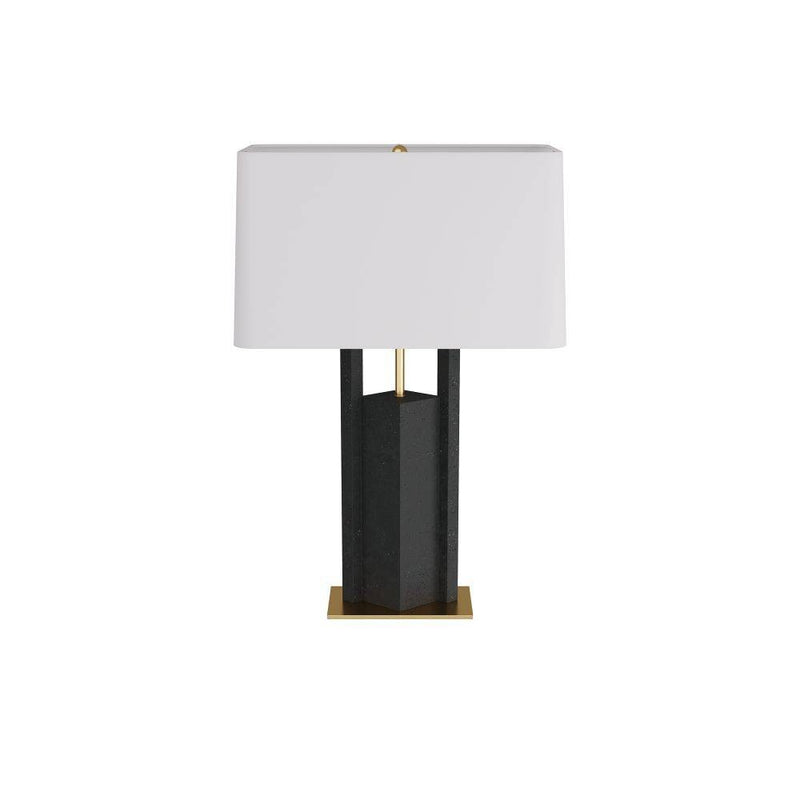 Arteriors PTC19-429 Table Lamp, Charcoal, Ricestone