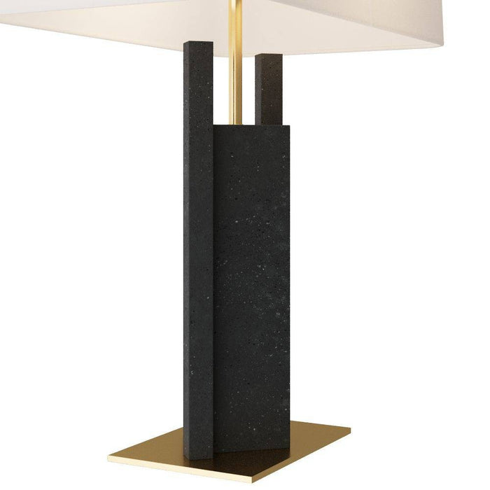 Arteriors PTC19-429 Table Lamp, Charcoal, Ricestone