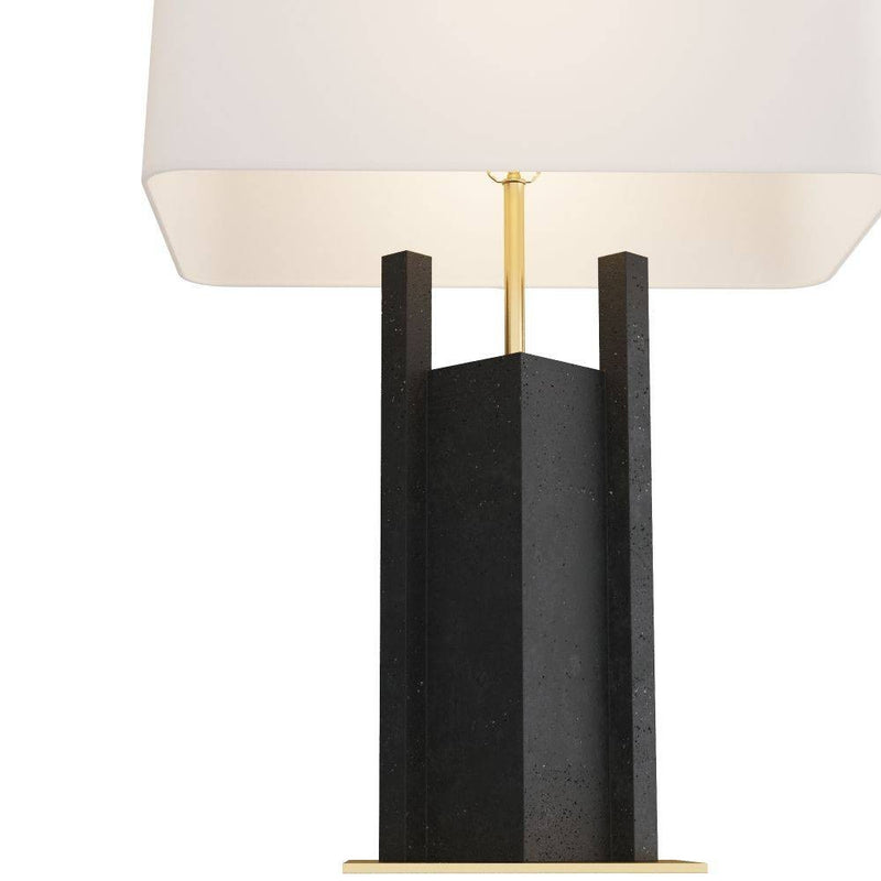 Arteriors PTC19-429 Table Lamp, Charcoal, Ricestone