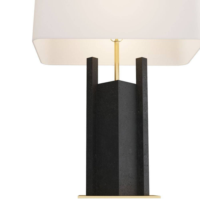 Arteriors PTC19-429 Table Lamp, Charcoal, Ricestone