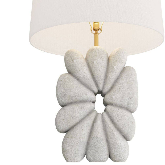 Arteriors PTC23-431 Table Lamp, Ivory, Glass Stone