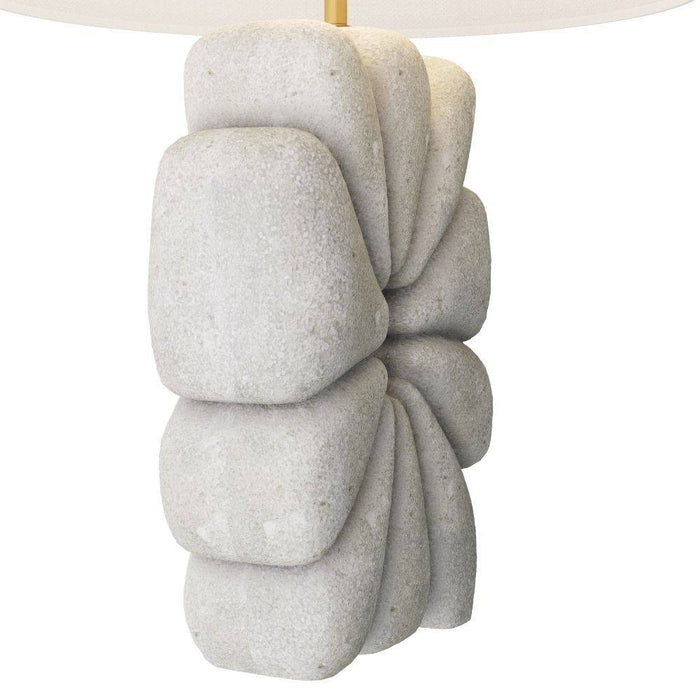 Arteriors PTC23-431 Table Lamp, Ivory, Glass Stone