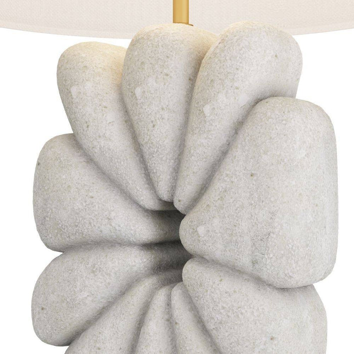 Arteriors PTC23-431 Table Lamp, Ivory, Glass Stone