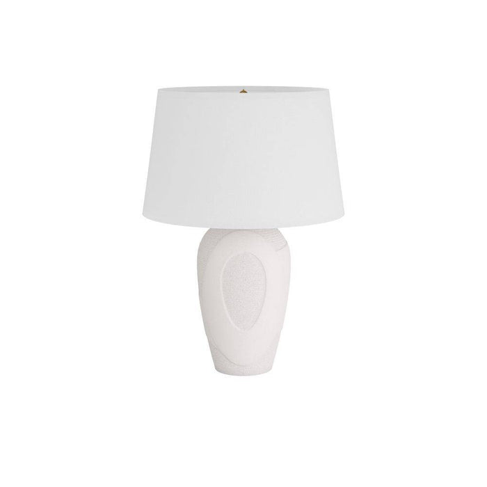 Arteriors PTE05-252 Table Lamp, Matte White, Porcelain