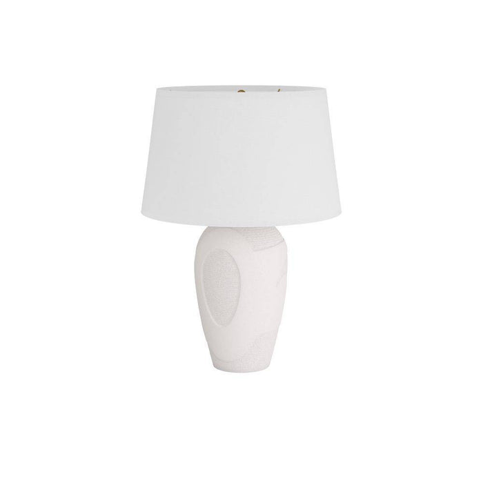 Arteriors PTE05-252 Table Lamp, Matte White, Porcelain