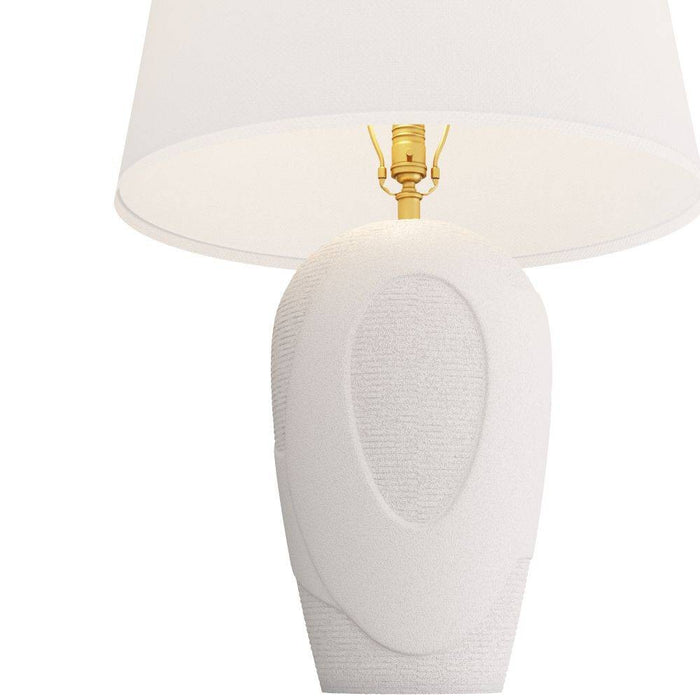 Arteriors PTE05-252 Table Lamp, Matte White, Porcelain