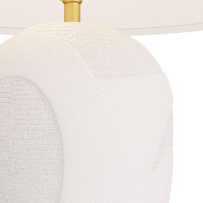 Arteriors PTE05-252 Table Lamp, Matte White, Porcelain