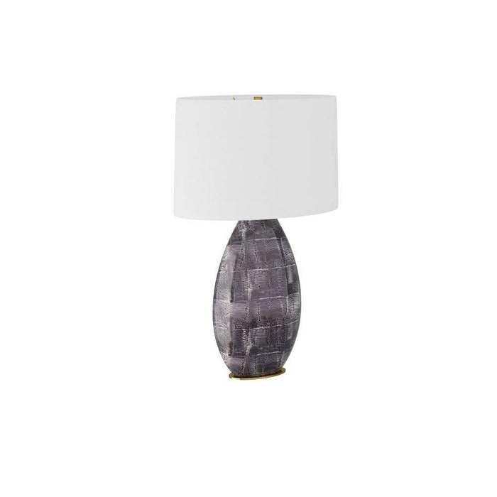 Arteriors PTE07-519 Table Lamp, Gray Cobra, Porcelain