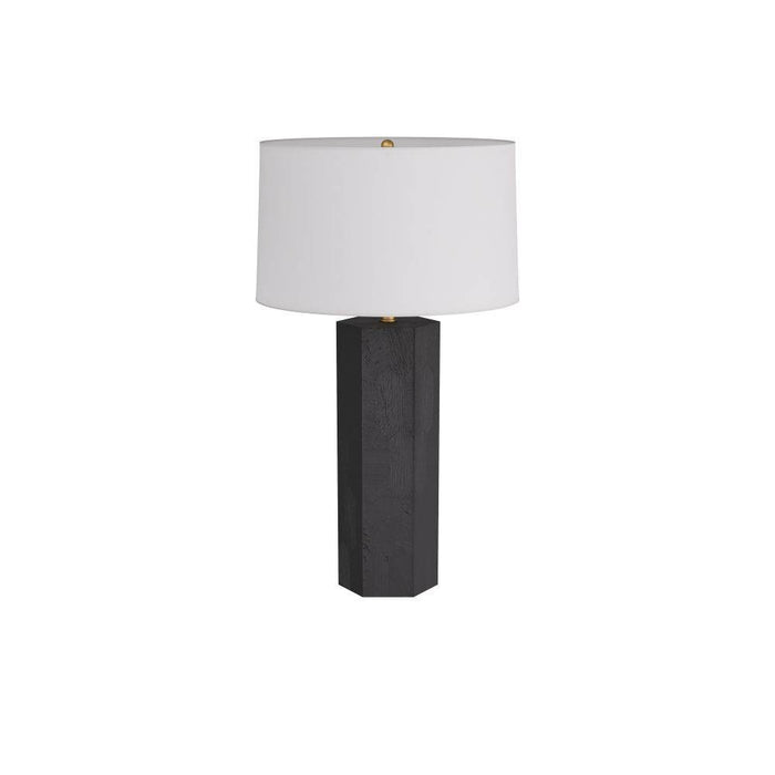 Arteriors PTS07-610 Table Lamp, Ebony, Corn Husk