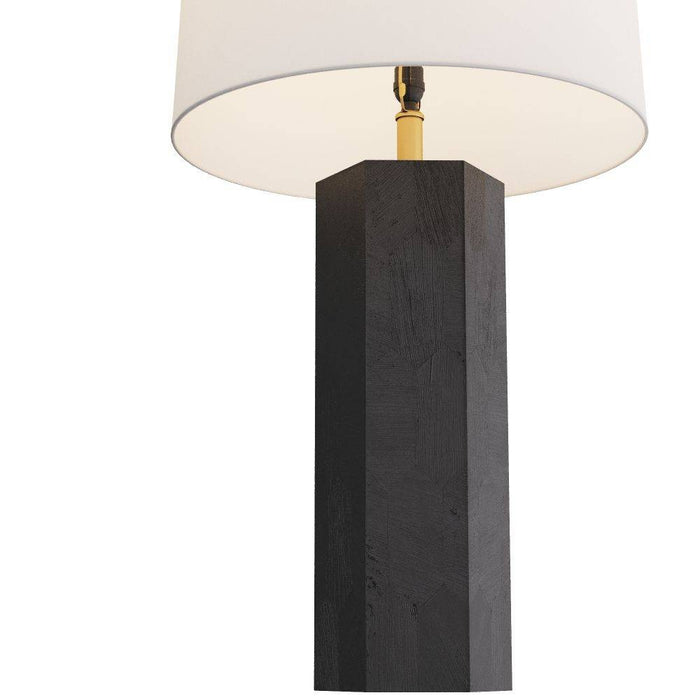 Arteriors PTS07-610 Table Lamp, Ebony, Corn Husk
