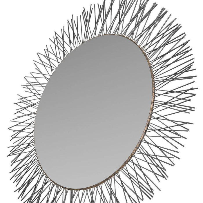 Arteriors WMI29 Mirror, Burnished Iron, Iron