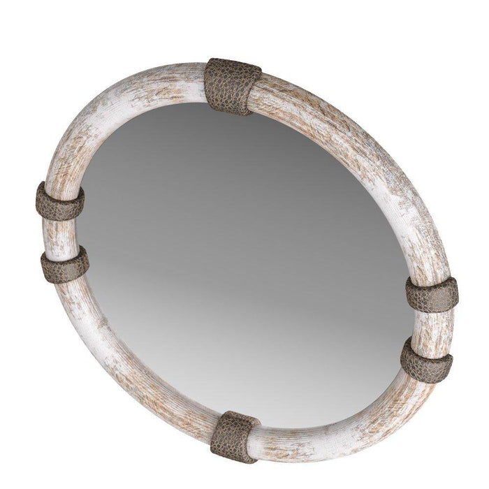 Arteriors WMI30 Mirror, Lime Washed, Mango Wood