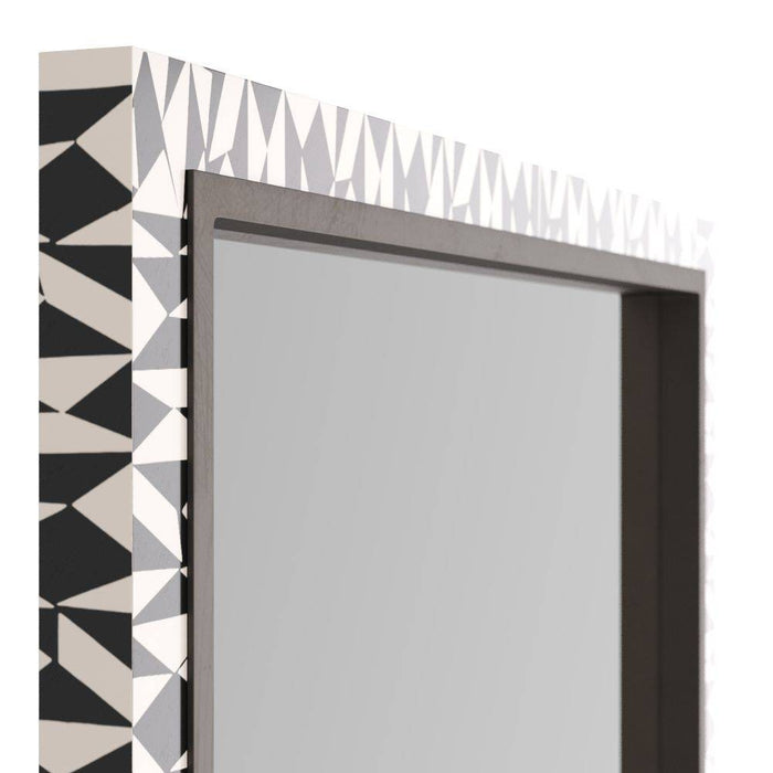 Arteriors WMI36 Mirror, Black & White, Resin