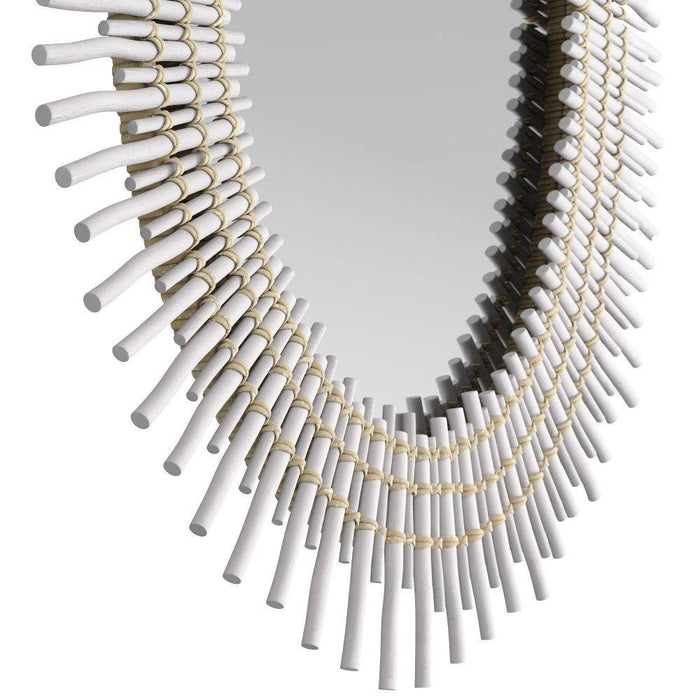 Arteriors WMS01 Mirror, White, Wood