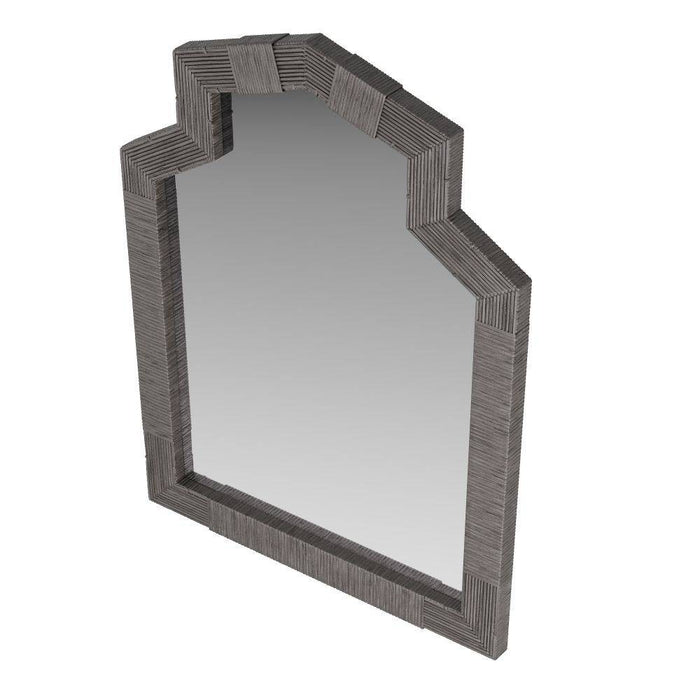 Arteriors WMS02 Mirror, Black Wash, Rattan
