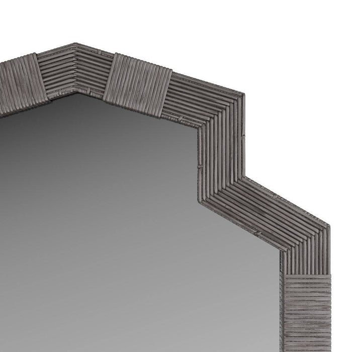 Arteriors WMS02 Mirror, Black Wash, Rattan