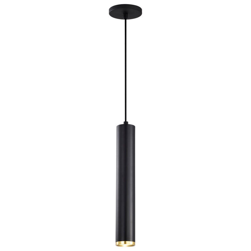 Nuvo Lighting 62-818 LED Pendant, Matte Black / Brushed Brass