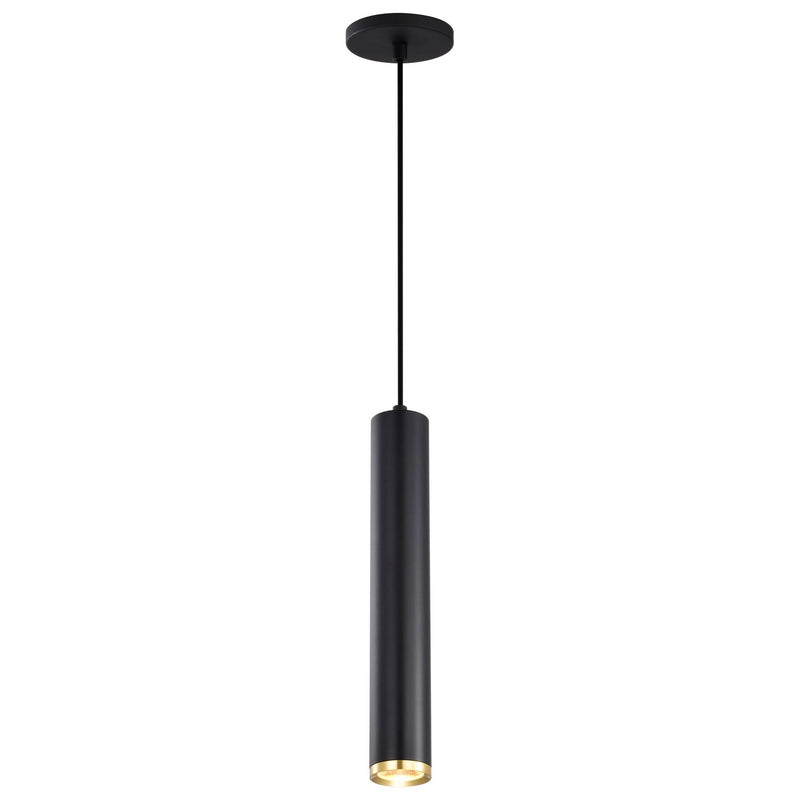 Nuvo Lighting 62-818 LED Pendant, Matte Black / Brushed Brass