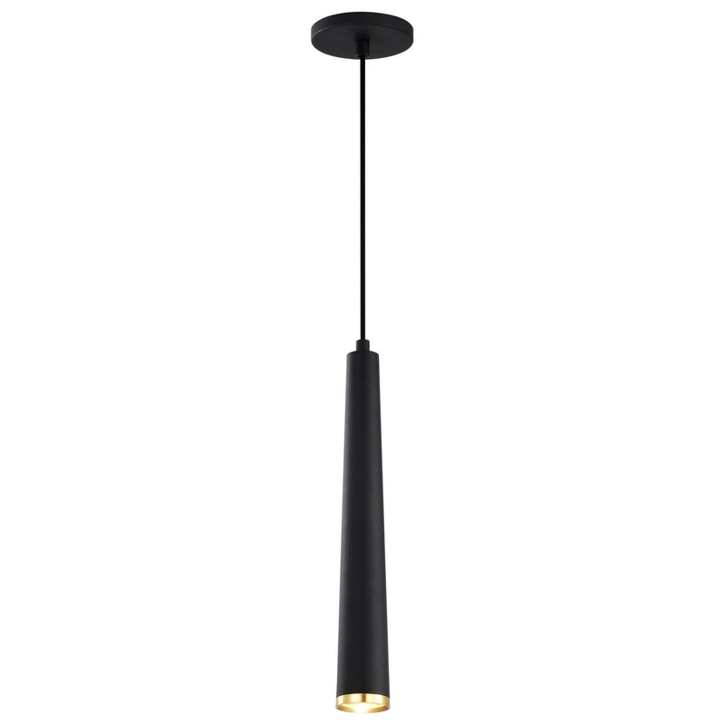 Nuvo Lighting 62-828 LED Pendant, Matte Black / Brushed Brass
