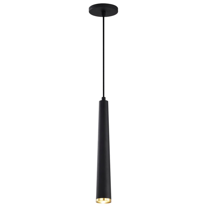 Nuvo Lighting 62-828 LED Pendant, Matte Black / Brushed Brass