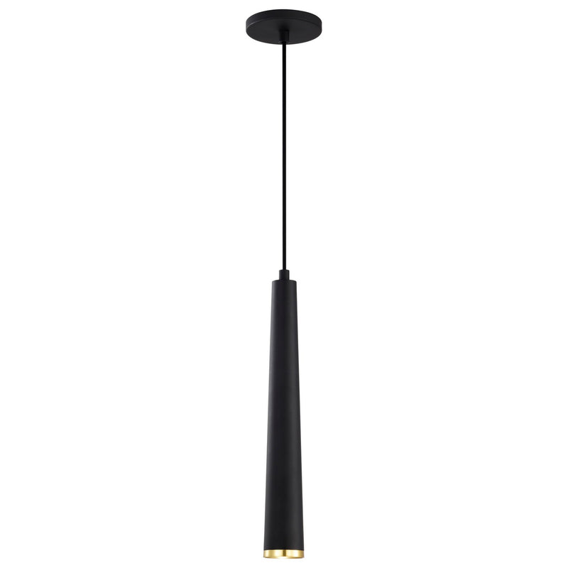 Nuvo Lighting 62-828 LED Pendant, Matte Black / Brushed Brass