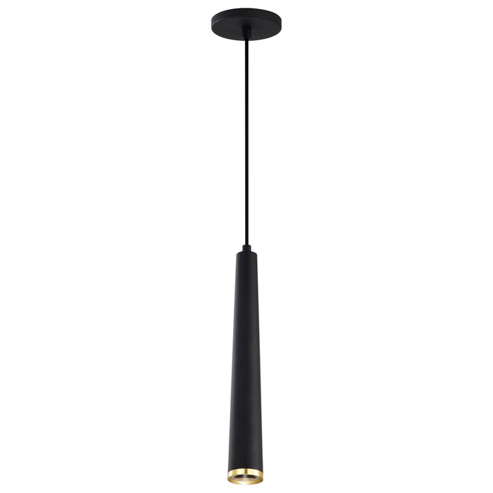 Nuvo Lighting 62-828 LED Pendant, Matte Black / Brushed Brass