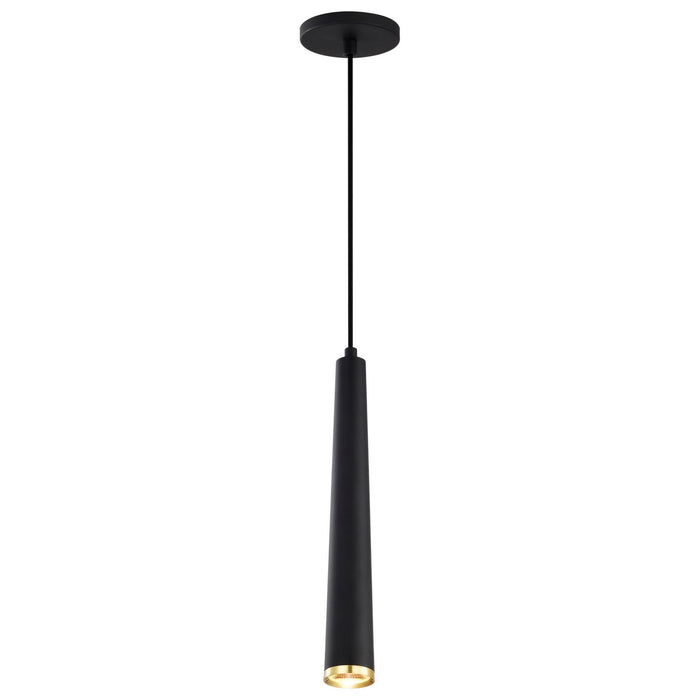 Nuvo Lighting 62-828 LED Pendant, Matte Black / Brushed Brass