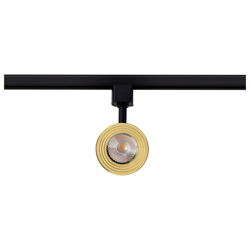 Nuvo Lighting TH633 LED Track Head, Matte Black / Brushed Brass