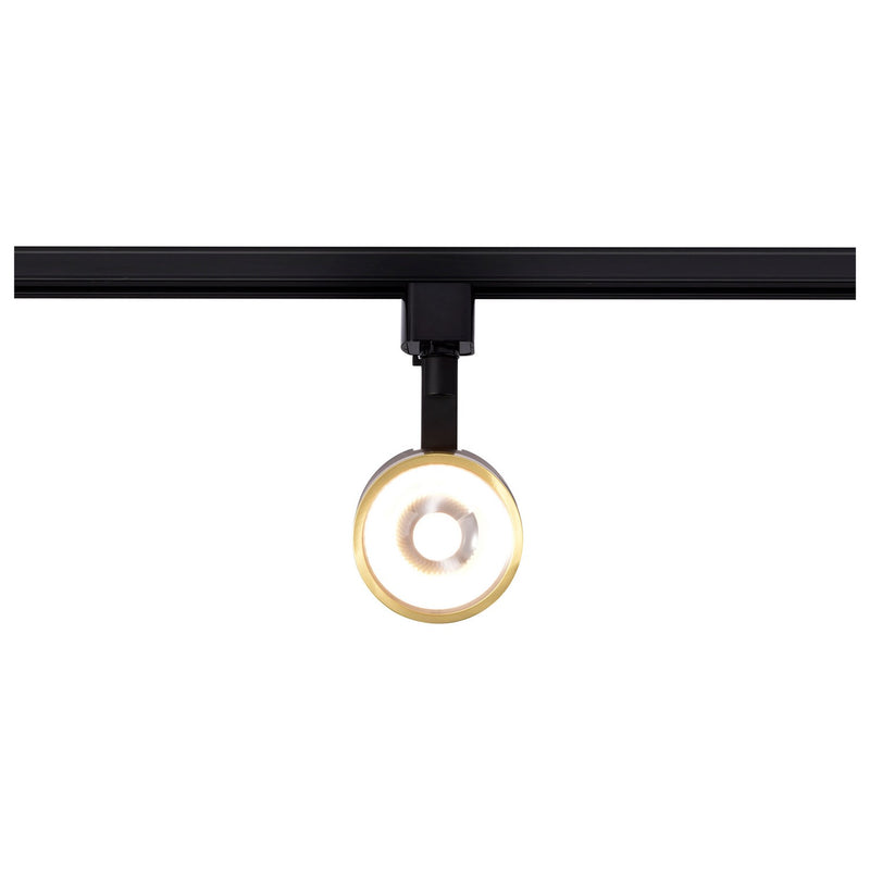 Nuvo Lighting TH635 LED Track Head, Matte Black / Brushed Brass