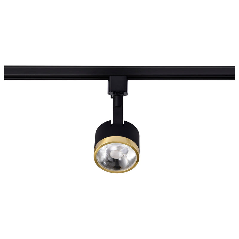 Nuvo Lighting TH635 LED Track Head, Matte Black / Brushed Brass