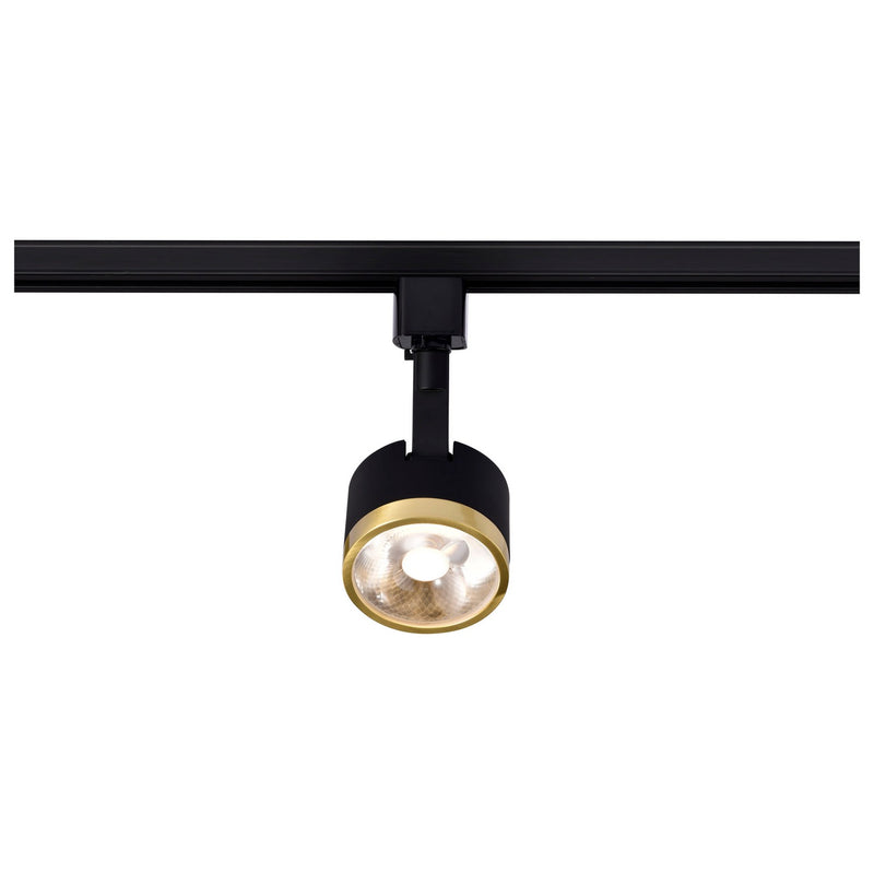 Nuvo Lighting TH635 LED Track Head, Matte Black / Brushed Brass