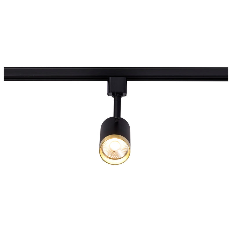 Nuvo Lighting TH637 LED Track Head, Matte Black / Brushed Brass