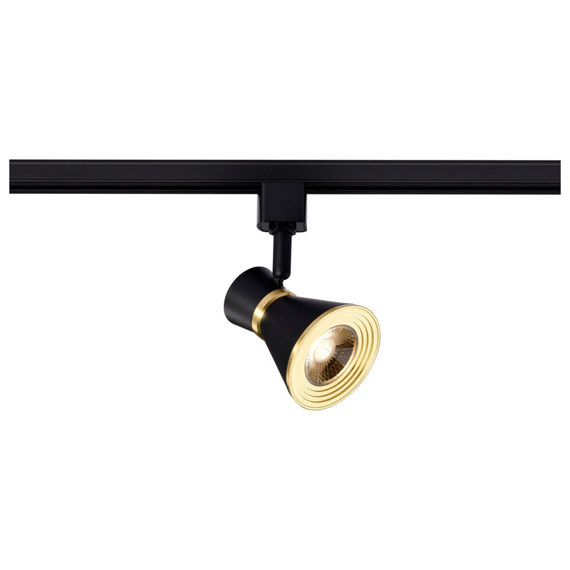 Nuvo Lighting TH643 LED Track Head, Matte Black / Brushed Brass