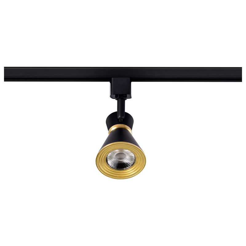 Nuvo Lighting TH643 LED Track Head, Matte Black / Brushed Brass