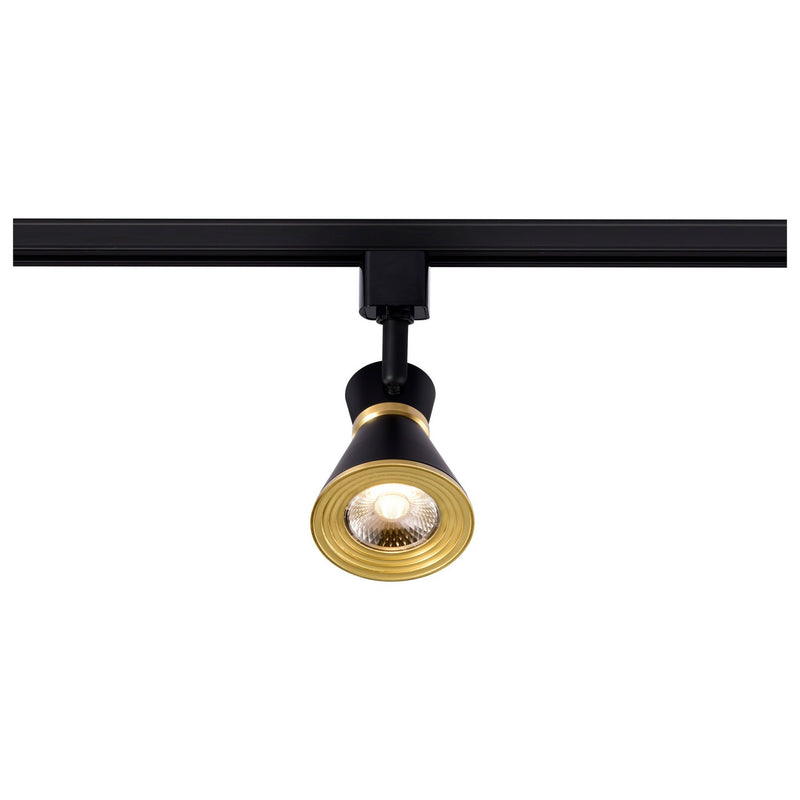 Nuvo Lighting TH643 LED Track Head, Matte Black / Brushed Brass