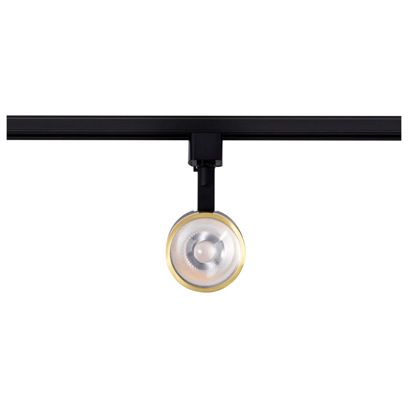 Nuvo Lighting TH645 LED Track Head, Matte Black / Brushed Brass