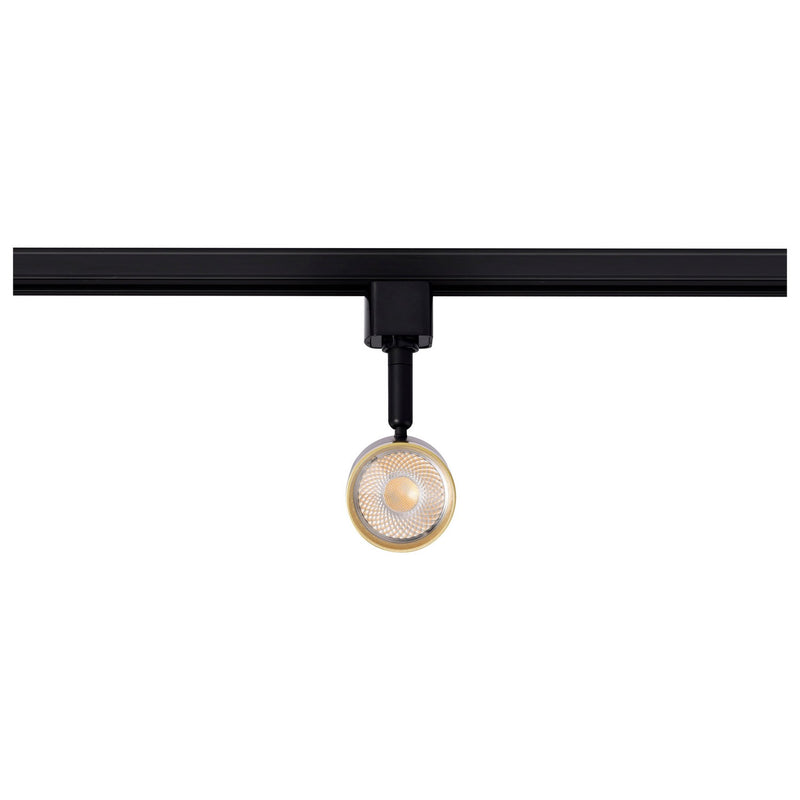Nuvo Lighting TH647 LED Track Head, Matte Black / Brushed Brass
