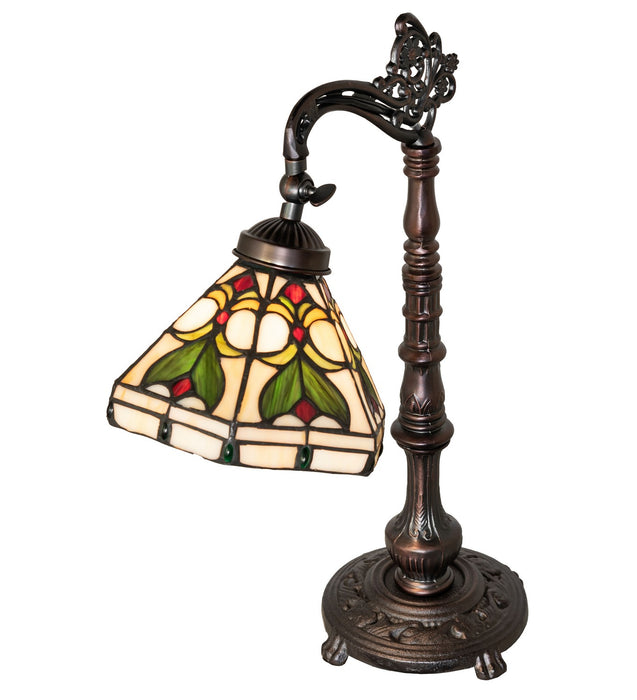 Meyda Tiffany 244790 One Light Table Lamp, Mahogany Bronze