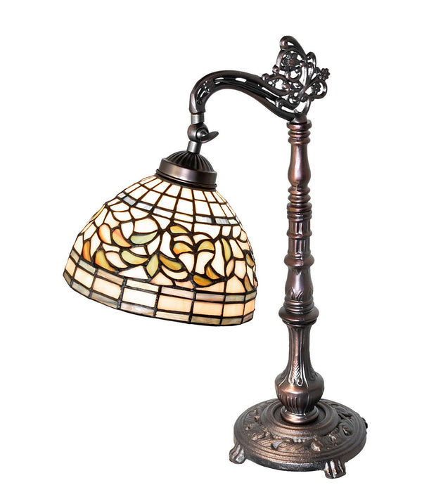 Meyda Tiffany 244792 One Light Table Lamp, Mahogany Bronze