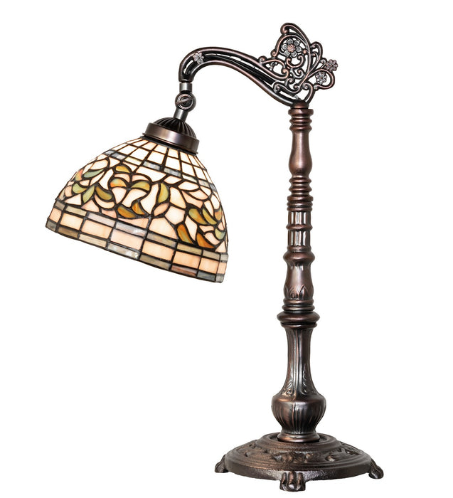 Meyda Tiffany 244792 One Light Table Lamp, Mahogany Bronze