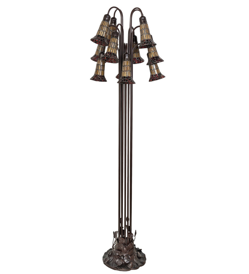 Meyda Tiffany 251698 12 Light Floor Lamp, Mahogany Bronze