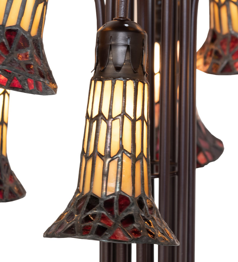 Meyda Tiffany 251698 12 Light Floor Lamp, Mahogany Bronze
