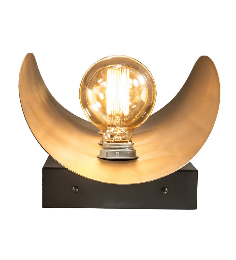 Meyda Tiffany 253407 Three Light Wall Sconce, Brushed Brass/Craftsman Brown