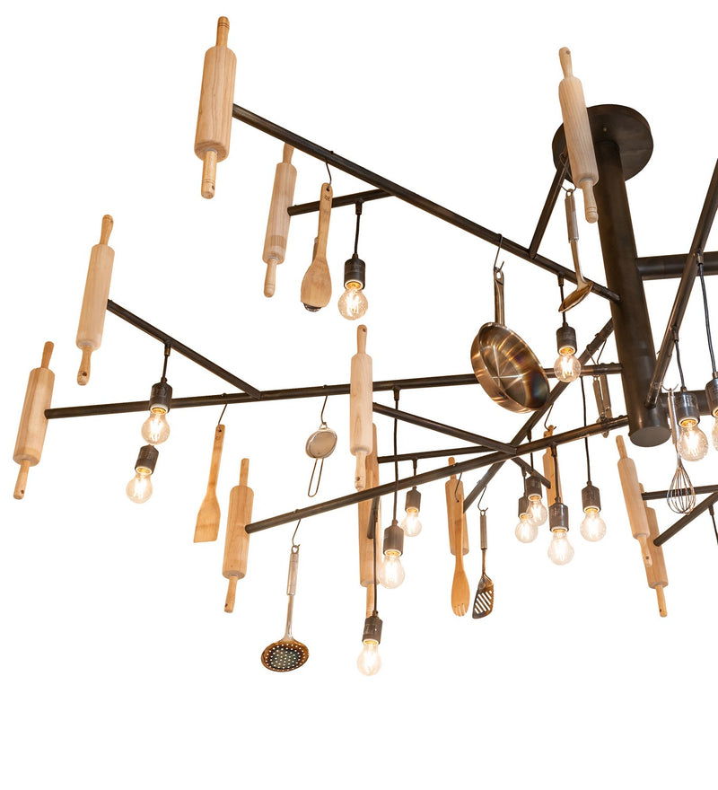 Meyda Tiffany 261967 LED Chandelier, Burnished Antique Copper