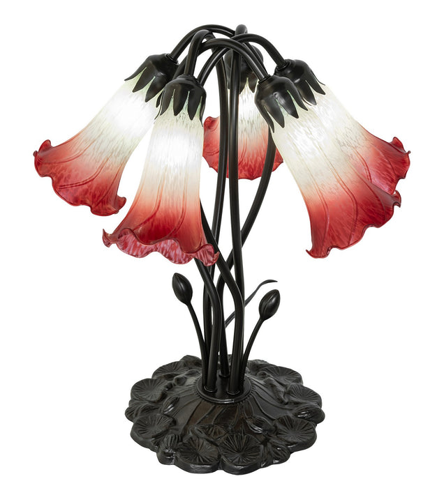 Meyda Tiffany 262214 Five Light Table Lamp, Mahogany Bronze