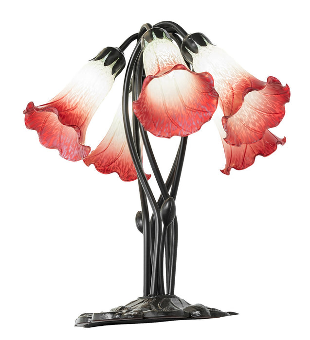 Meyda Tiffany 262214 Five Light Table Lamp, Mahogany Bronze