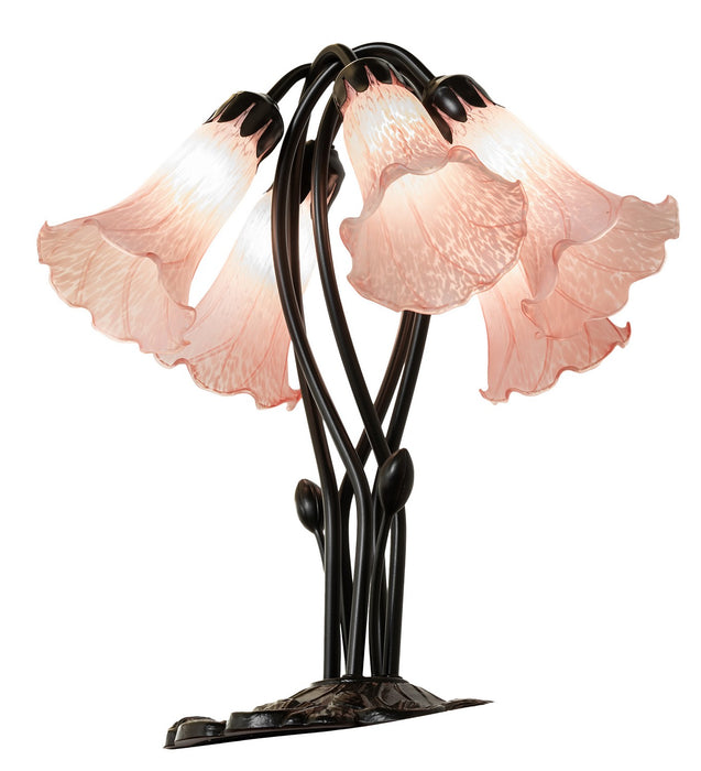 Meyda Tiffany 262216 Five Light Table Lamp, Mahogany Bronze